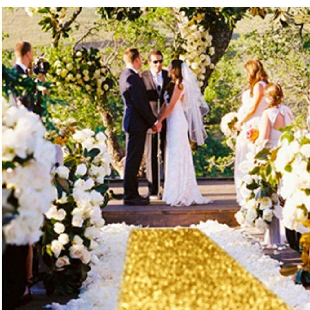 Gold Sequin Aisle Runner (4FTX20FT) - Picture 6 of 7